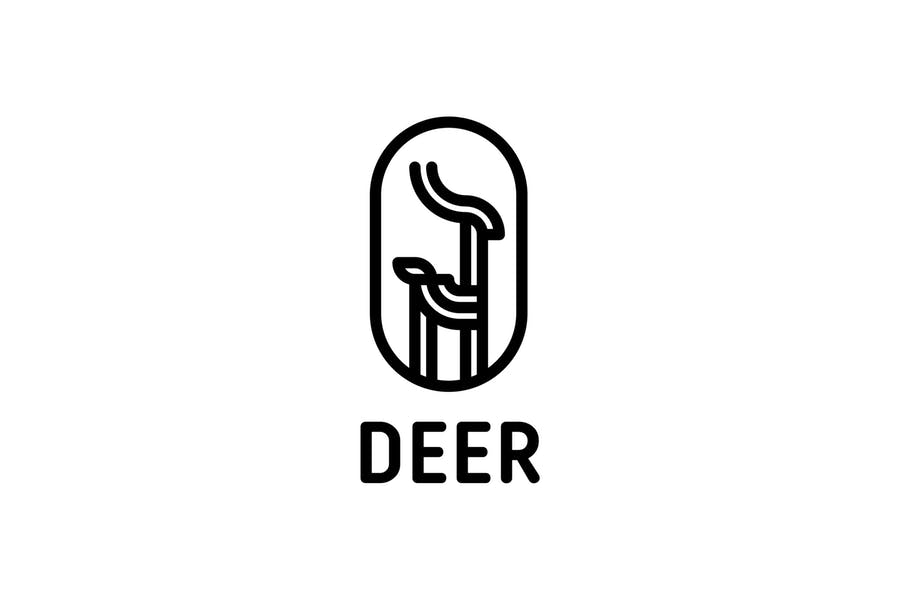 Minimal Deer Logo Design