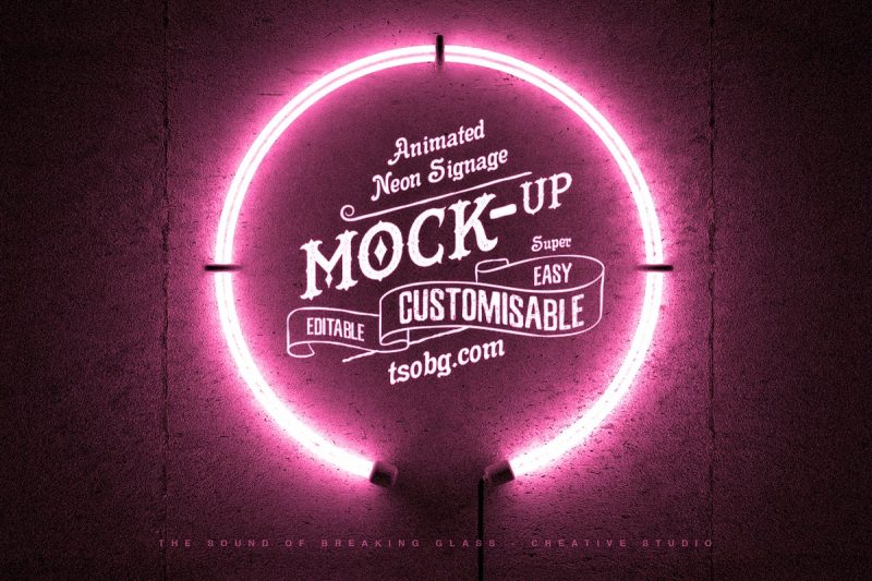 10+ Free Neon Sign Mockups PSD Editable - Graphic Cloud