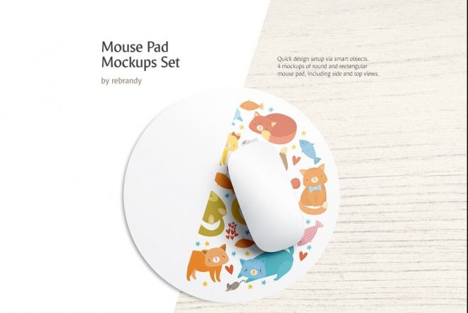 Download 15+ Round and Square Mouse Pad Mockup PSD - Graphic Cloud