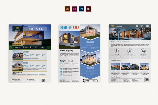 21+ Unique Real Estate Flyer Templates PSD, AI Editable - Graphic Cloud