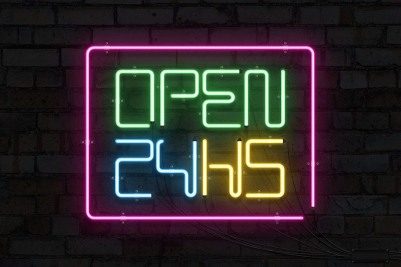 Realistic Neon Sign Mockup