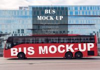 Realistic Bus Mockup