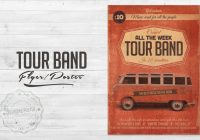 Retro Tour Band Flyer Poster