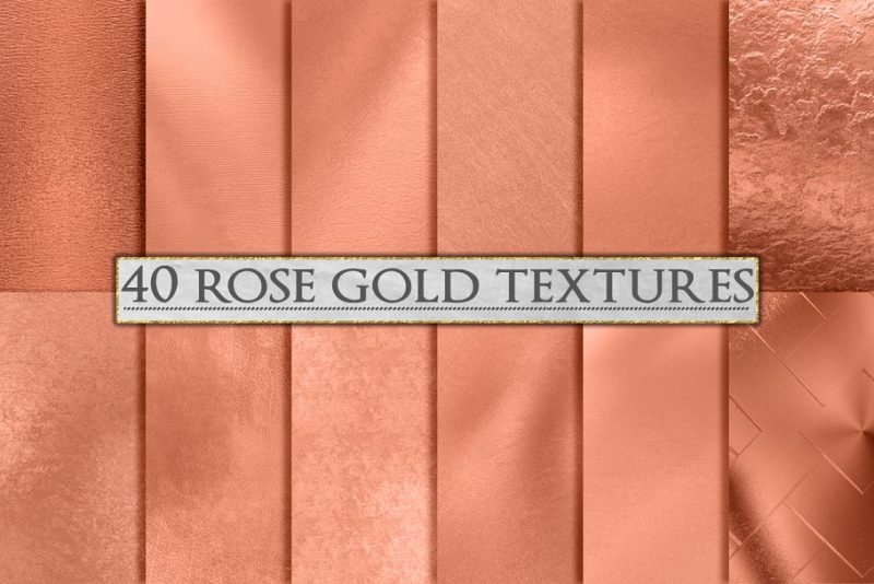 Rose Gold Foil Textures