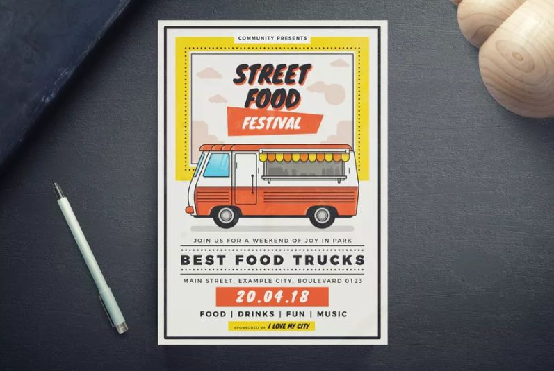 Street Food Festival Flyer Template