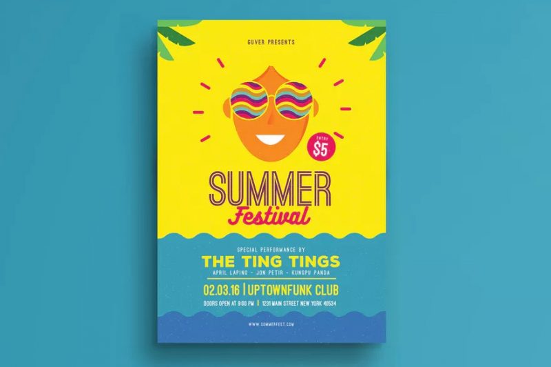 Summer Festival Flyer PSD