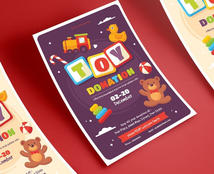 11+ Toy Drive Flyers Template PSD and Ai
