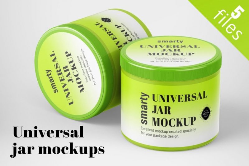 Universal Jar Mockup PSD