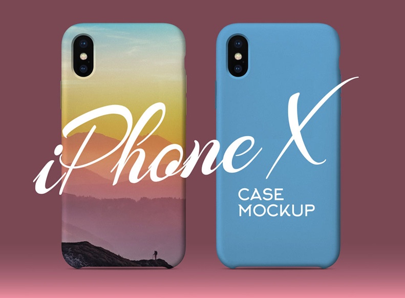 iPhone X Silicon Case Mockup
