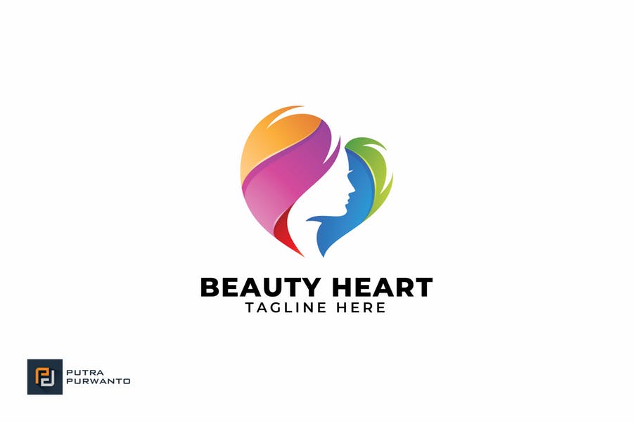 Beauty Heart Logo Template
