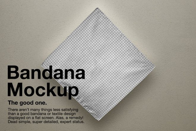 Download Best Bandana Mockup PSD for Design Presentation - Graphic Cloud