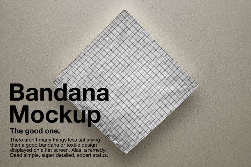 Editable Bandana Mockup PSD