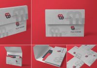 Flap Folders Mockup PSD