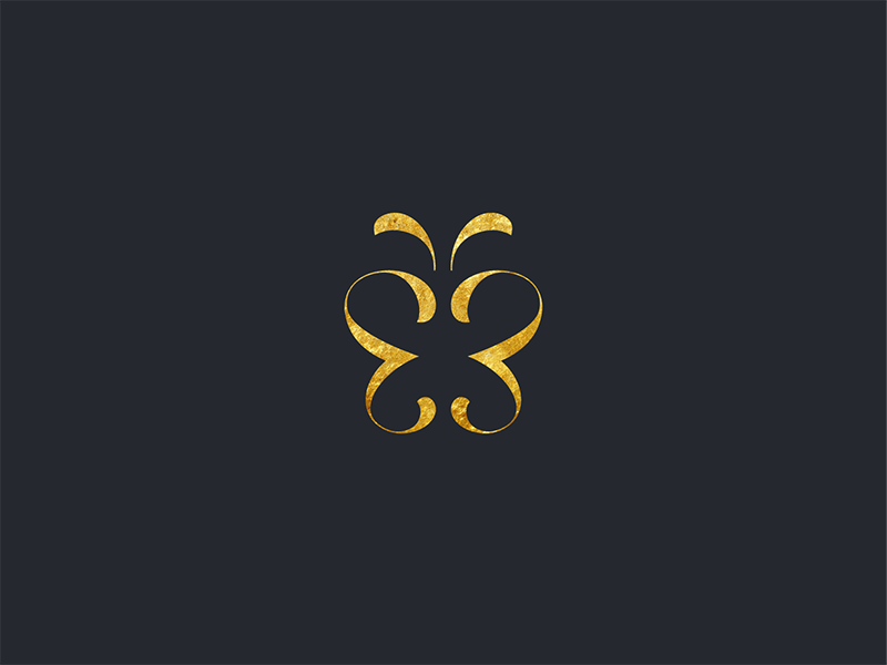 Golden Butterfly Logo Design
