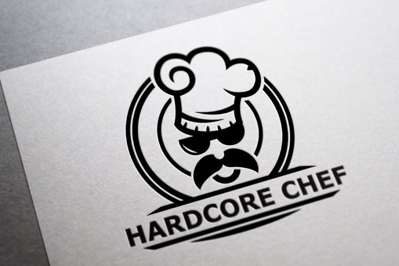Hardcore Chef Logo Identity