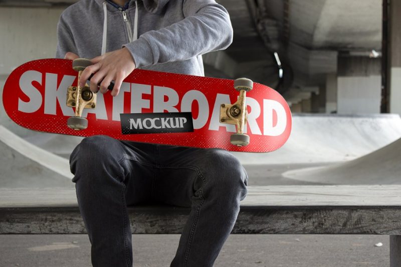 High Quality Skateboard Mockup