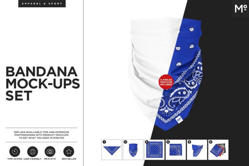 High Resolution Bandana Mockup