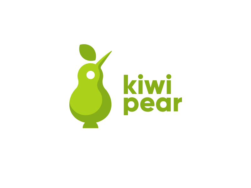 Kiwi Pear Logo Design template