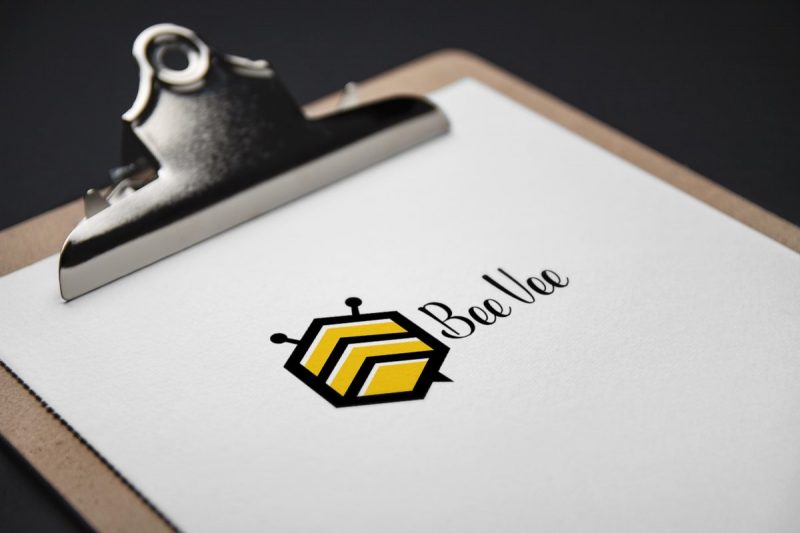 Modern Bee Vee Logo Template