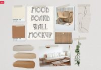 Mood Board Wall Mockup PSD