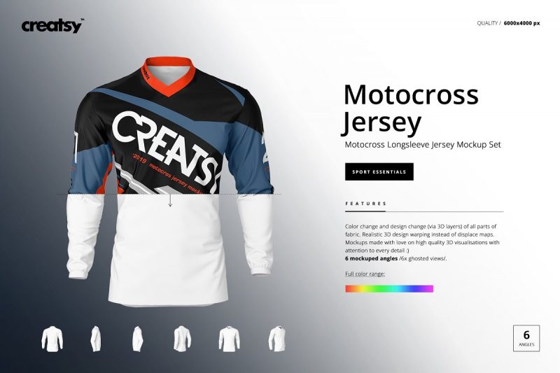 Motocross Jersey PSD Set