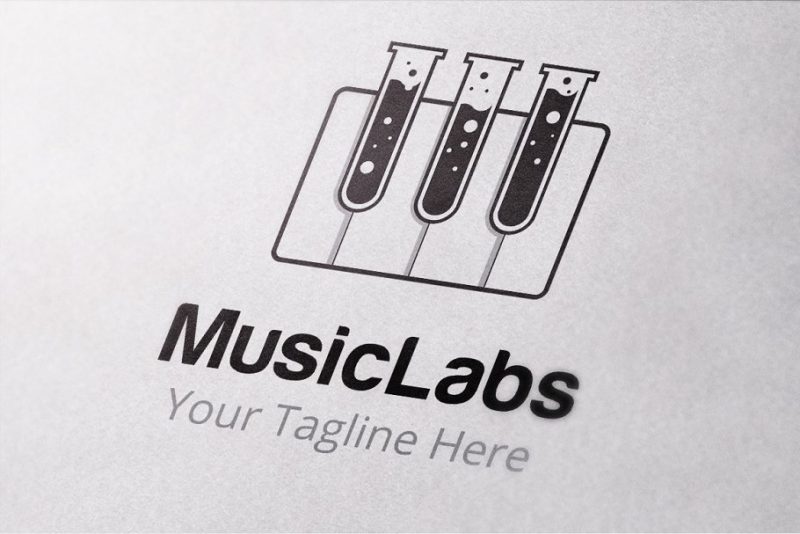 Piano Music Logo Design Idea
