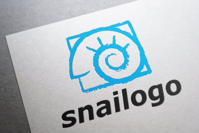 Snail Camera Logo Design Template
