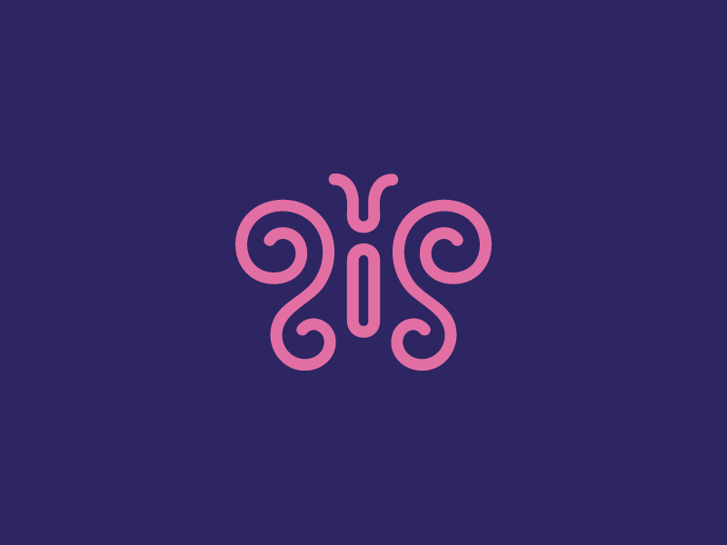 Unique Butterfly logo Design