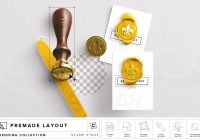 Wax Stamp Mockup PSD