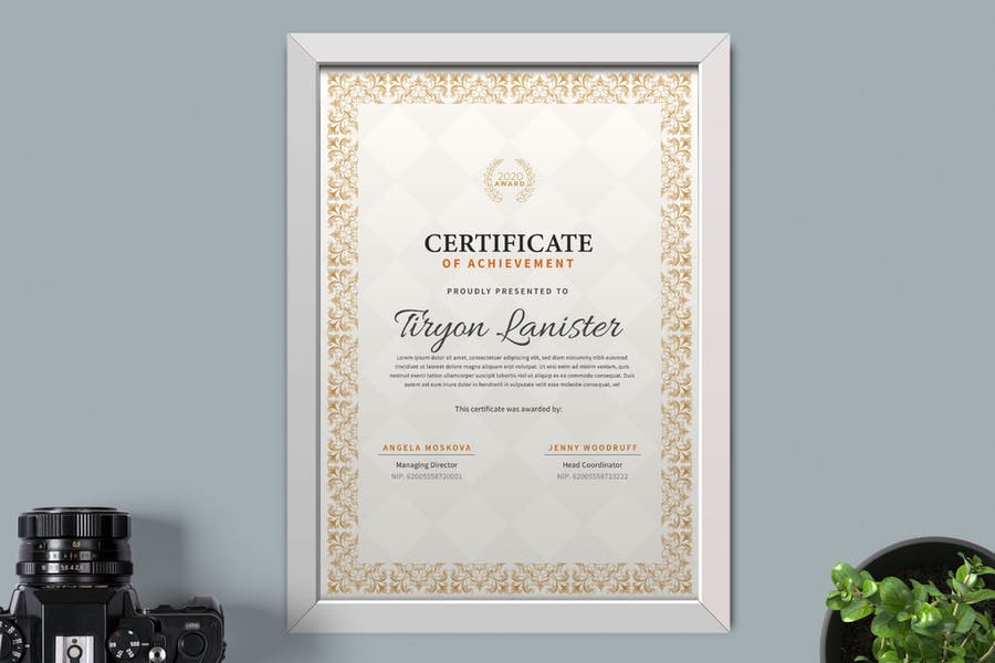 Ai Letter Size Certificate Template