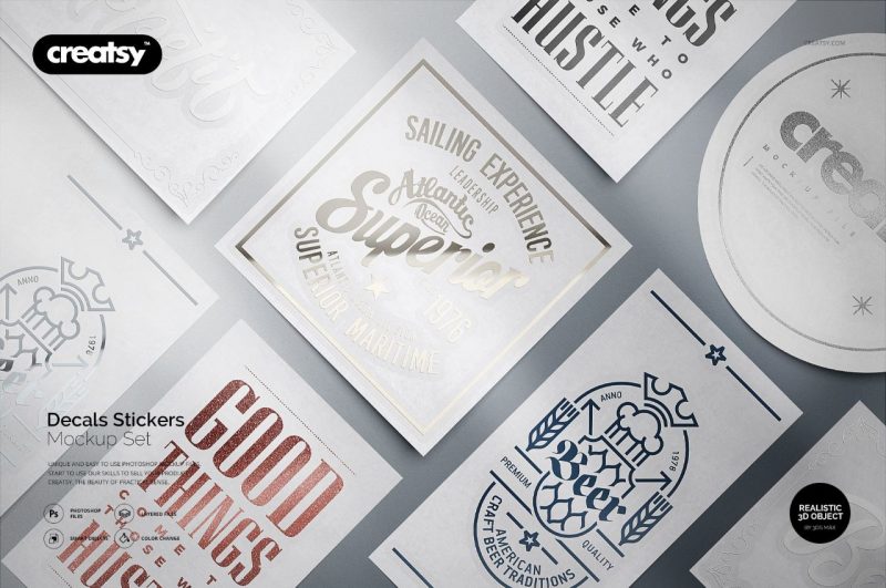 Download 47 Free Sticker Mockup Psd Best Templates 2020 Graphic Cloud PSD Mockup Templates