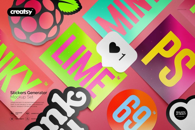 Stickers Mockup Generator Download