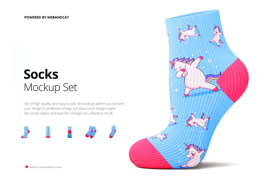 3D Socks Mockup PSD