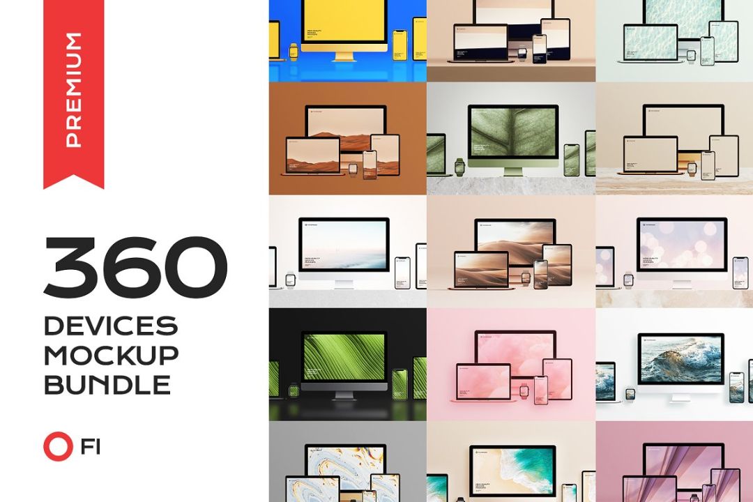 360 Devices Mockup PSD for Presentation