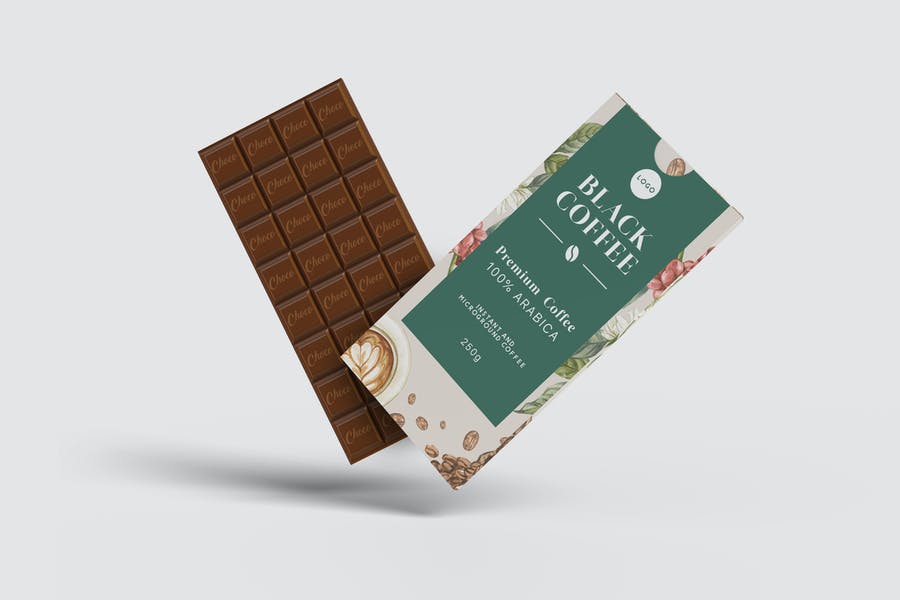 Elegant Chocolate Packaging Box Mockup PSD