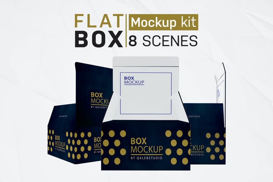 Flat Square Boxes Presentation Mockup