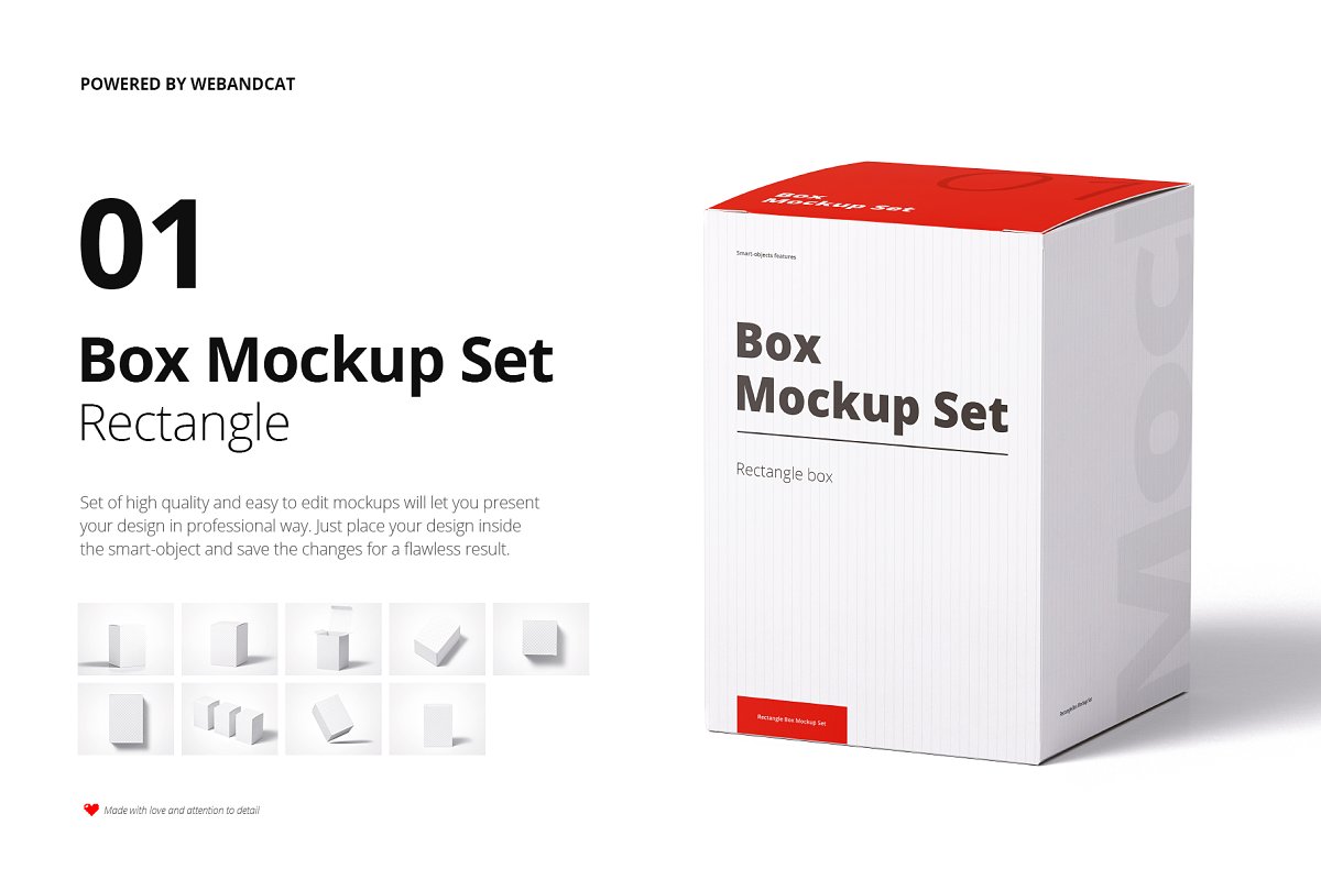 High Resolution Box Mockup PSD