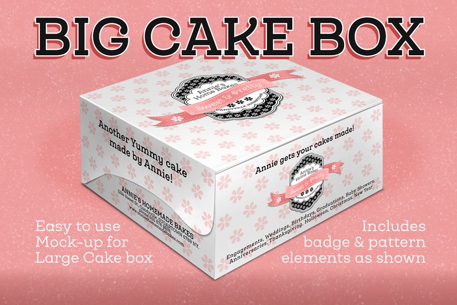 11+ Best Cake Box Mockup PSD for Branding (2019) - Graphic ...