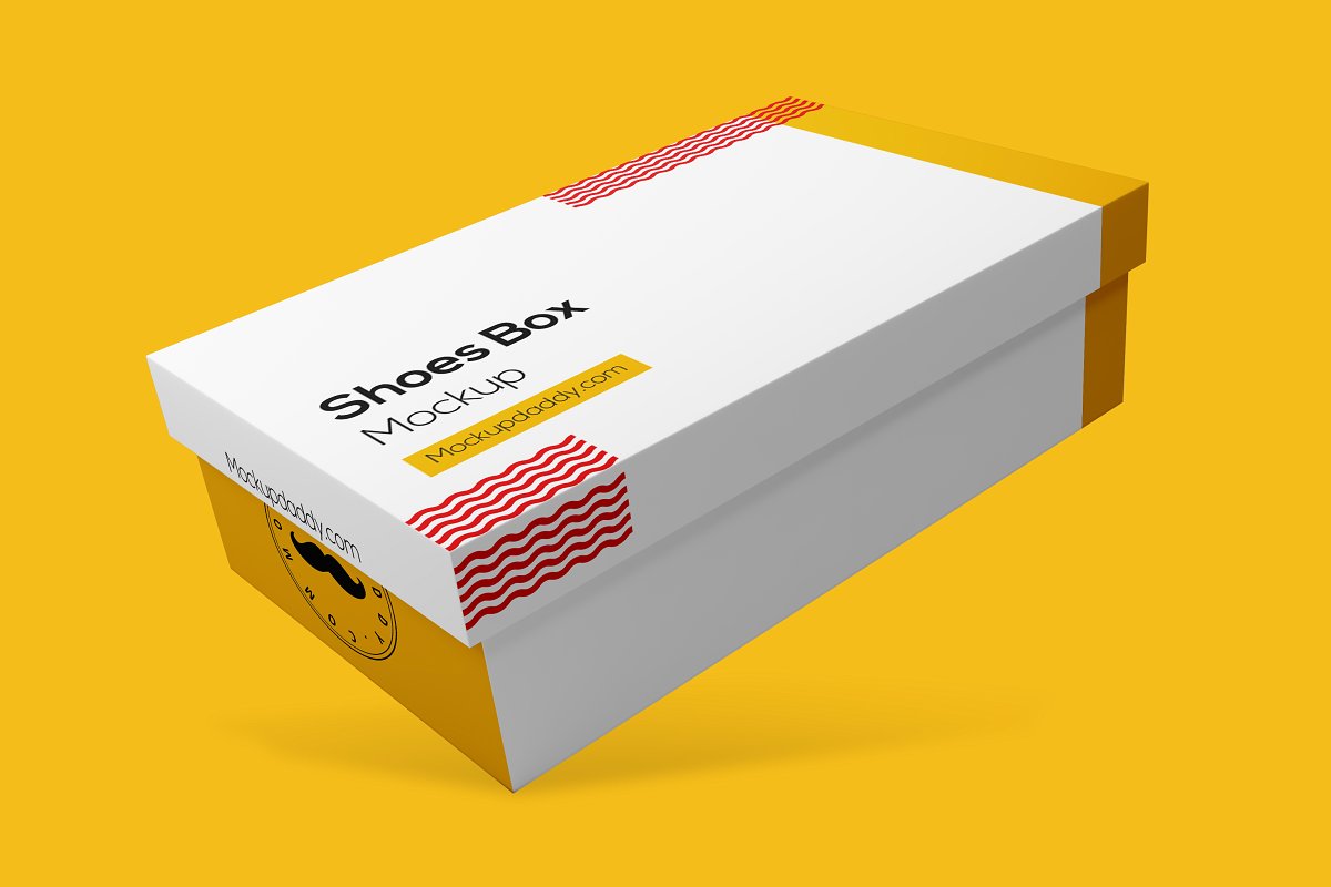 Rectangle Shoes Box Mockup PSD