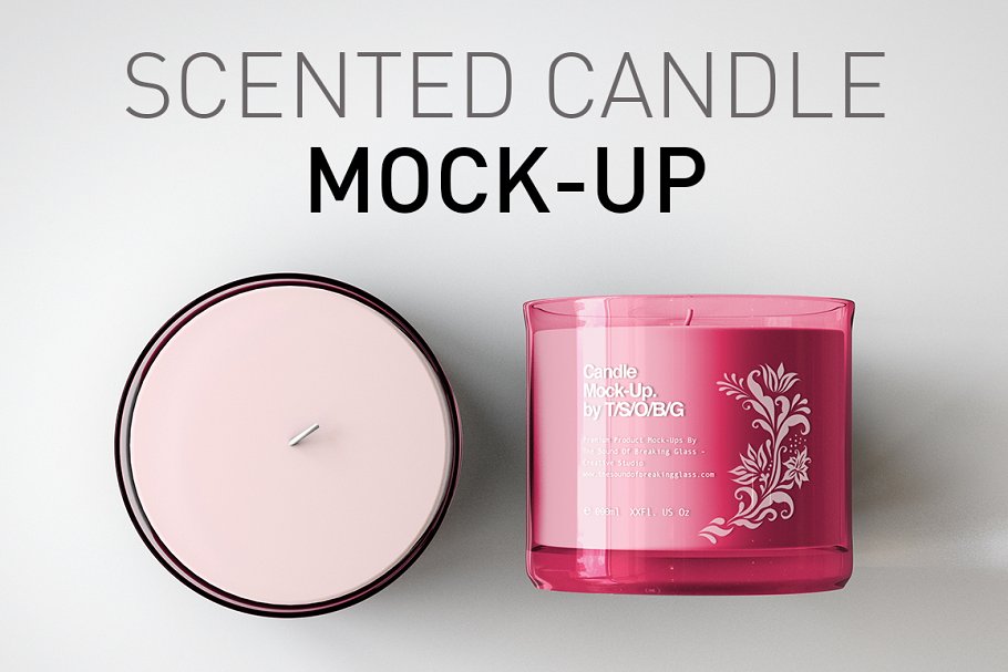 Scented Candle Mockup PSD