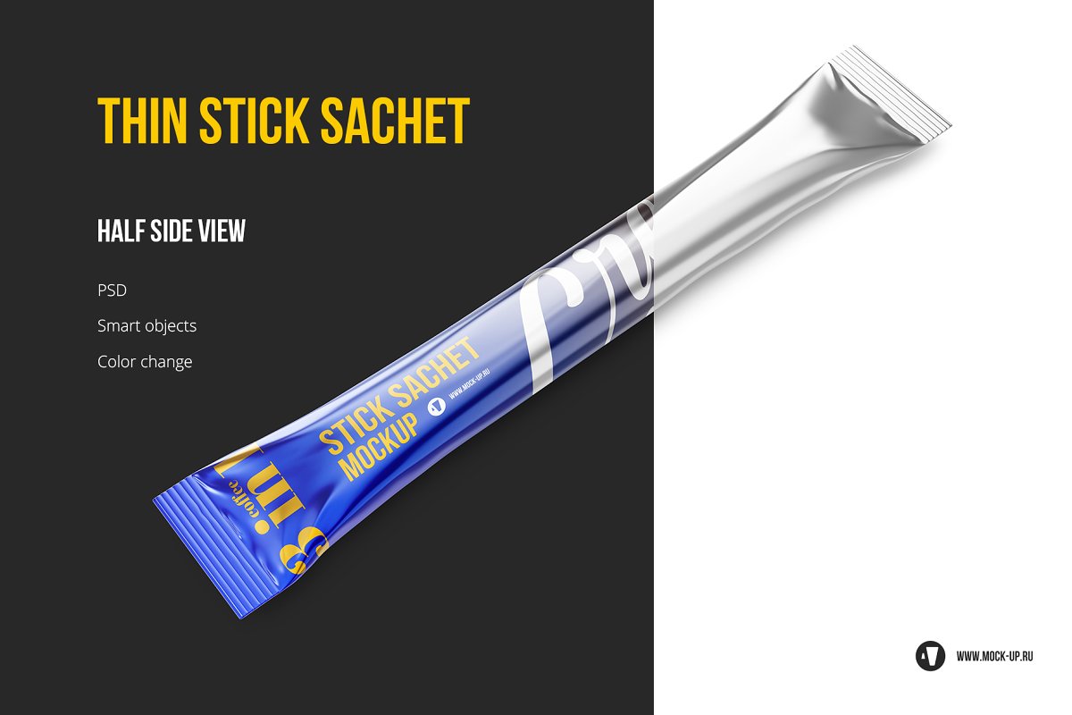 Thin Stick Sachet Mockup PSD