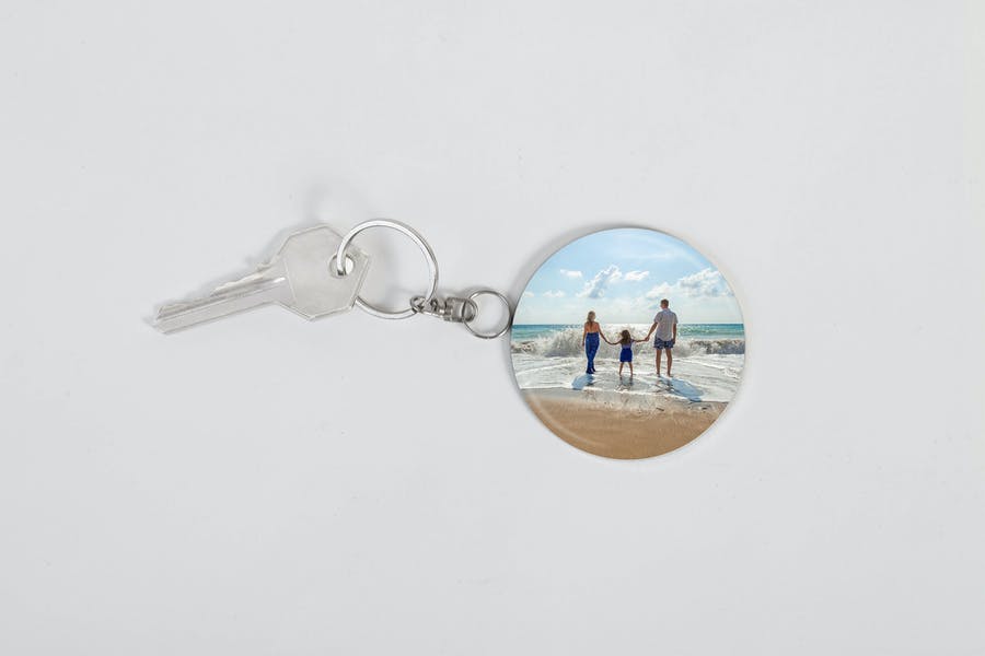 Photo Keychain Mockup PSD