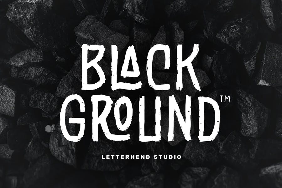 Bold Black Rustic Typeface Font