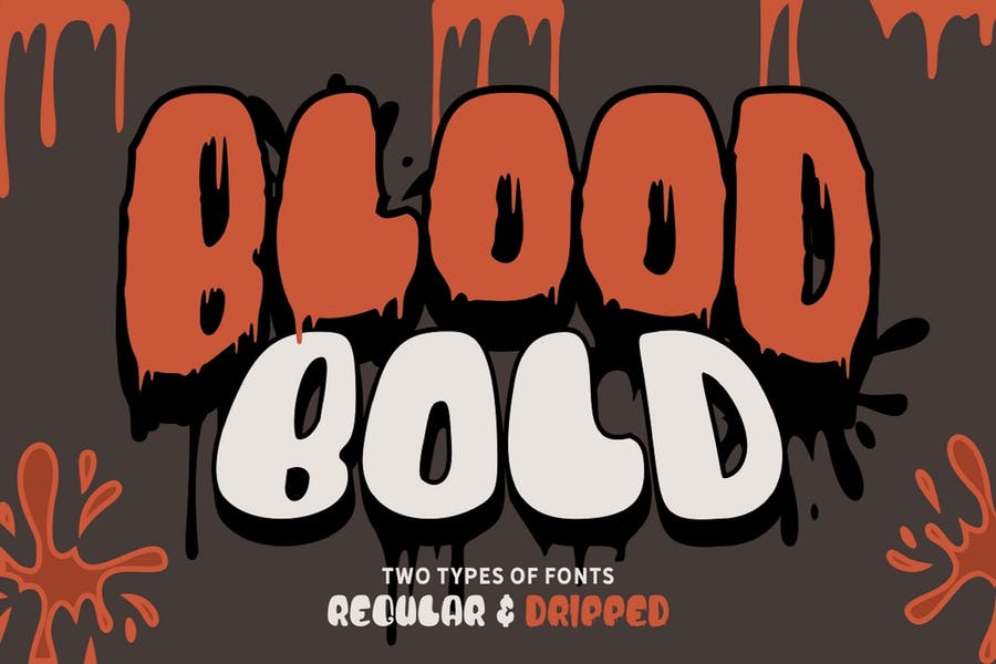 Bold Blood Dripping Font