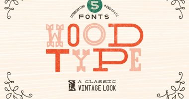 wood fonts