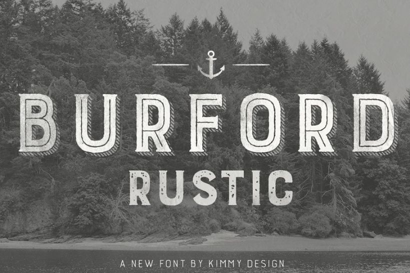 Distressed and Inline Rustic Fonts