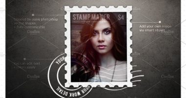 postage stamp mockup