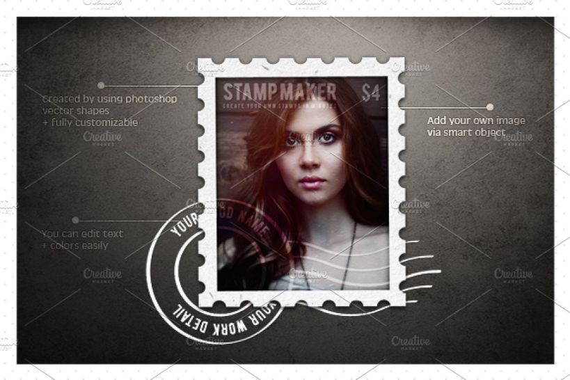 postage stamp mockup