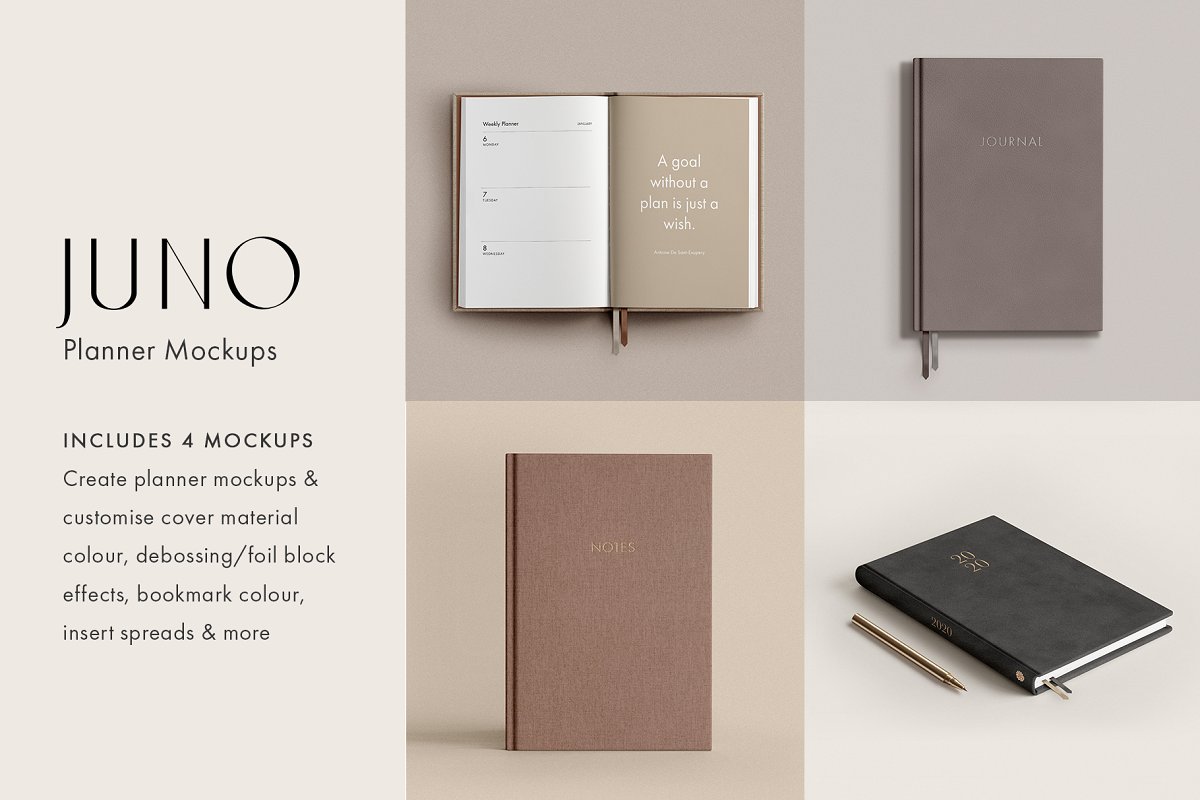 Planner Mockup PSD Collection