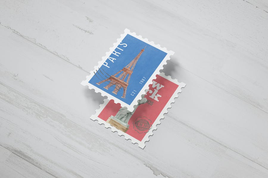 Postage Stamp Mockup PSD